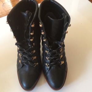 Kate Spade- Black leather booties